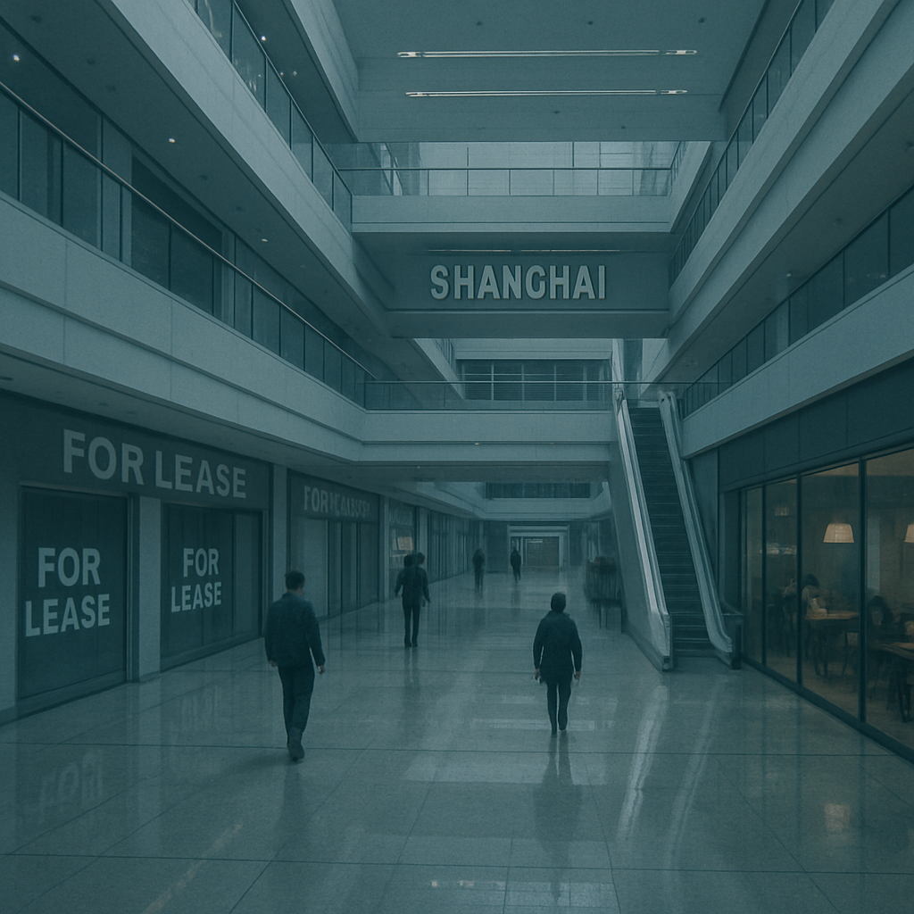 In a vast welllit modern shopping mall in Shanghai the atmosphere feels eerily quiet A few scattered shoppers wander through the gleaming corridors th