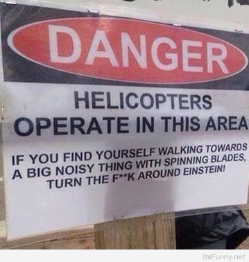 Helicopter sign