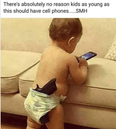 Kidfs with cell phones