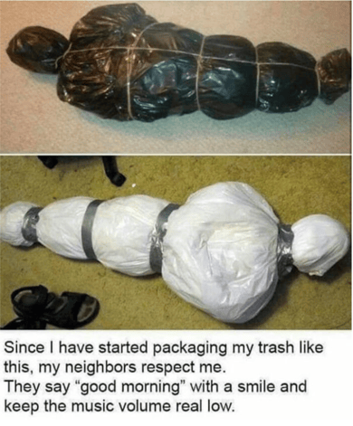 Trash wrapping
